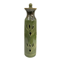 Tall Green Incense Stick Holder- Abstract
