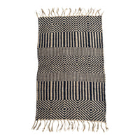 Black & Natural Jute Entryway Rug