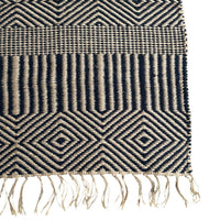 Black & Natural Jute Entryway Rug