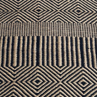 Black & Natural Jute Entryway Rug