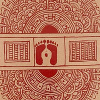 Aipan Painting 'Feet'-Red