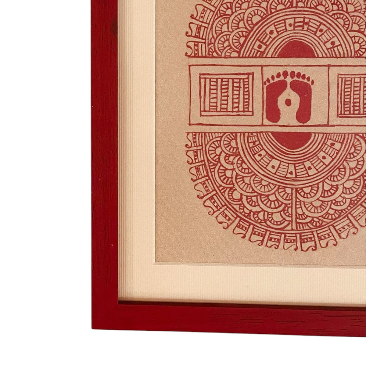 Aipan Painting 'Feet'-Red