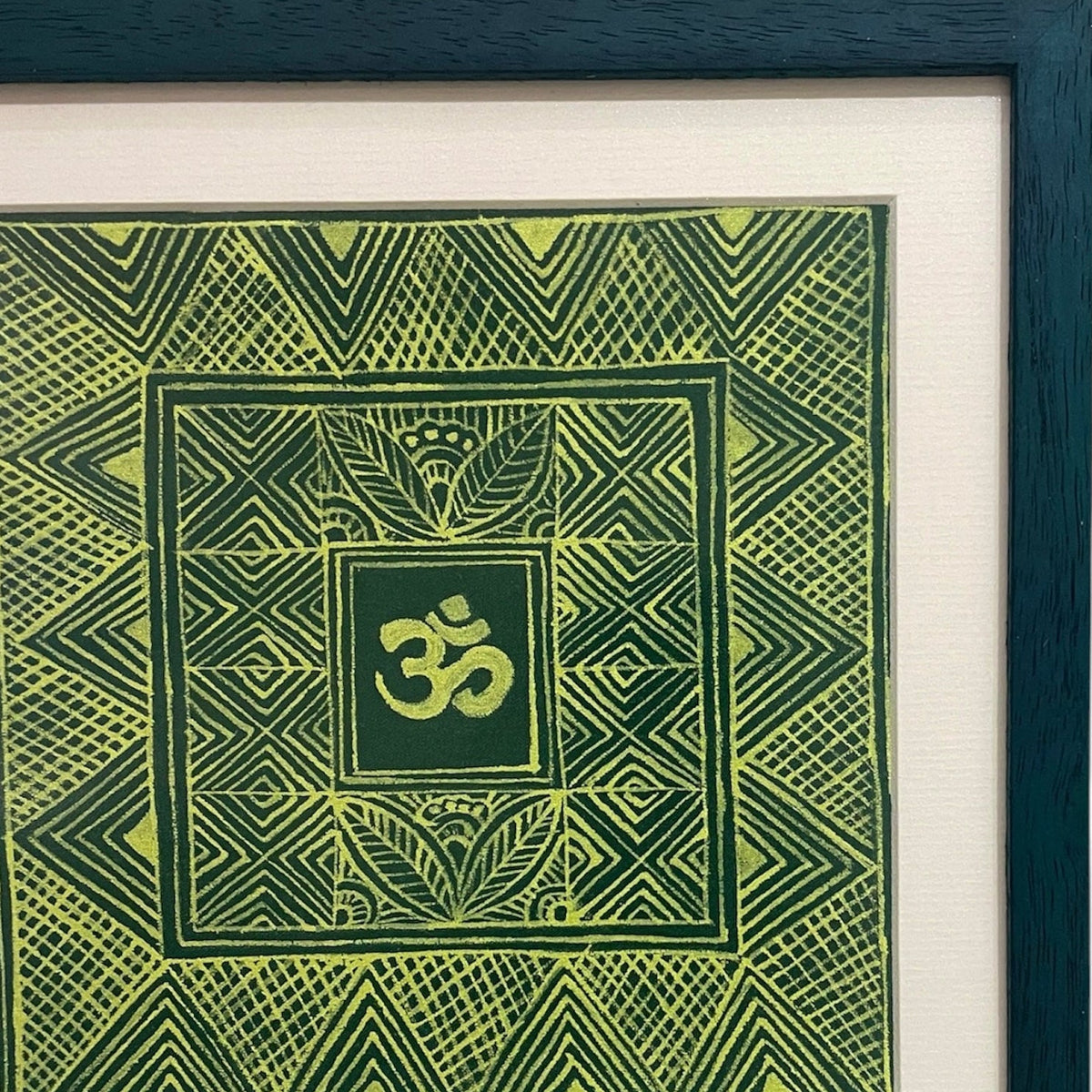 Aipan Painting 'Om'- Green