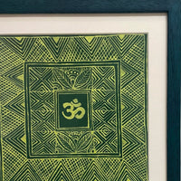 Aipan Painting 'Om'- Green