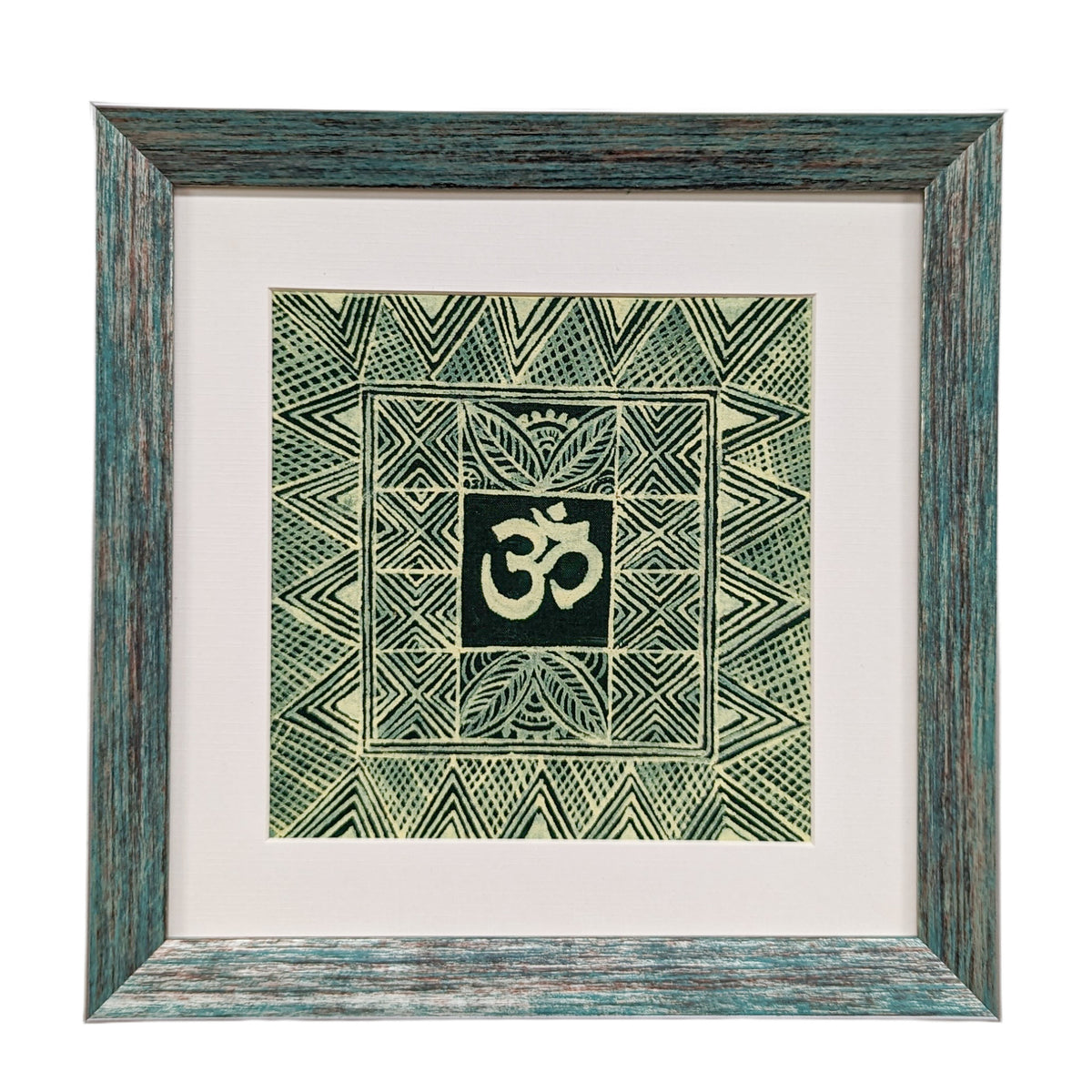 Aipan Painting 'Om'- Green