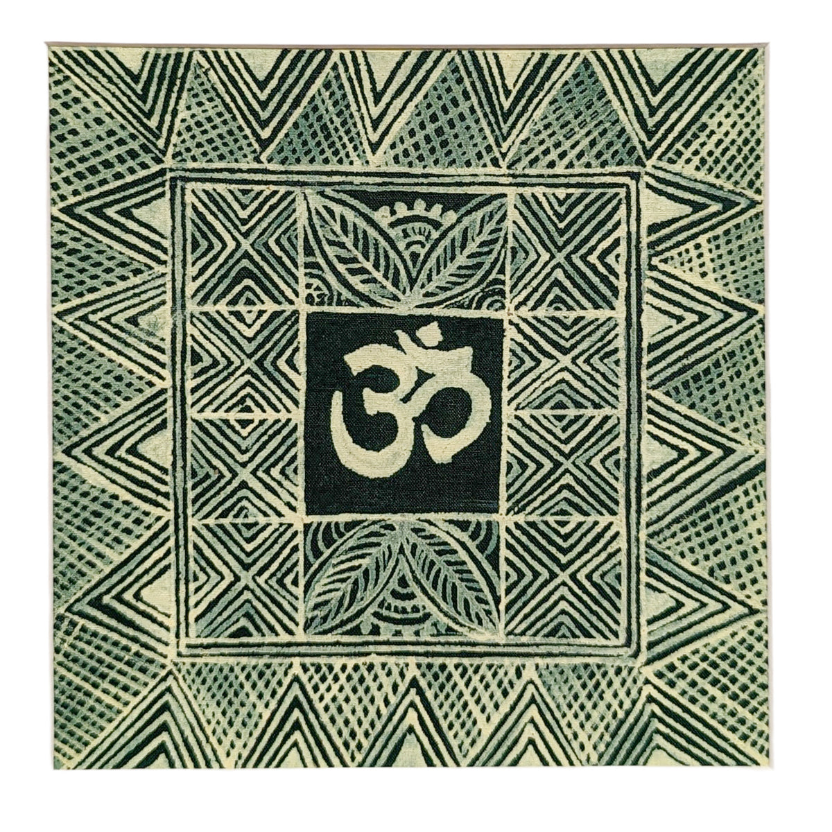 Aipan Painting 'Om'- Green