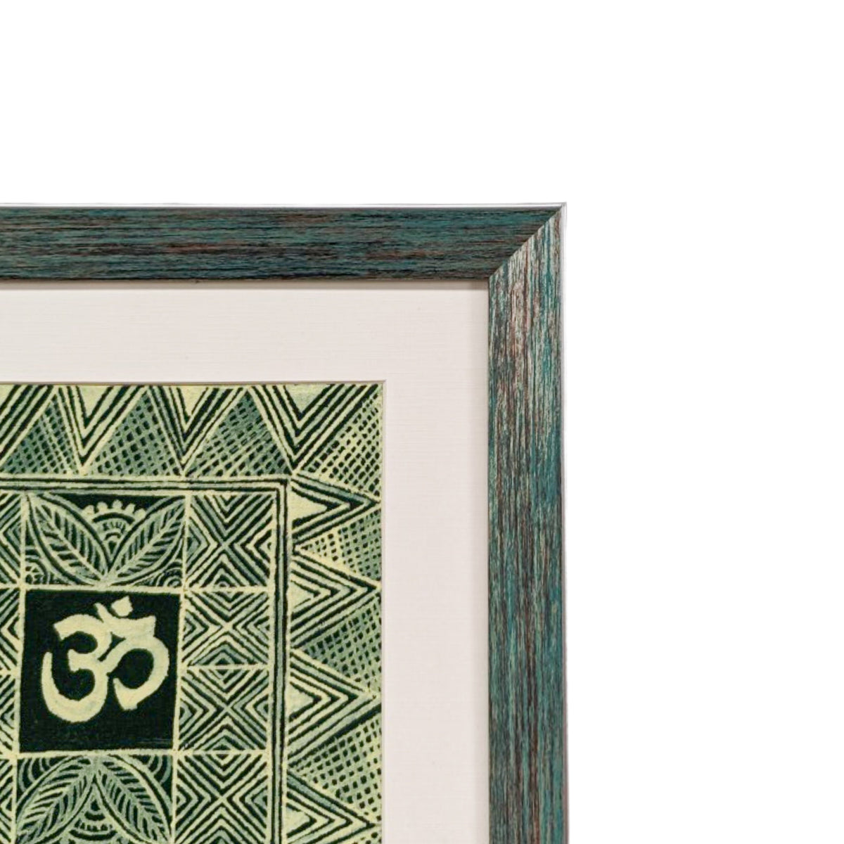 Aipan Painting 'Om'- Green