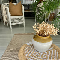 Chenille Jute Zig-Zag Rug