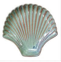 Shell Platter- Aqua Green