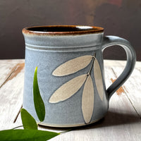 Leaf Mug Blue Matte