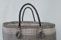 Woven Basket in Light Gray